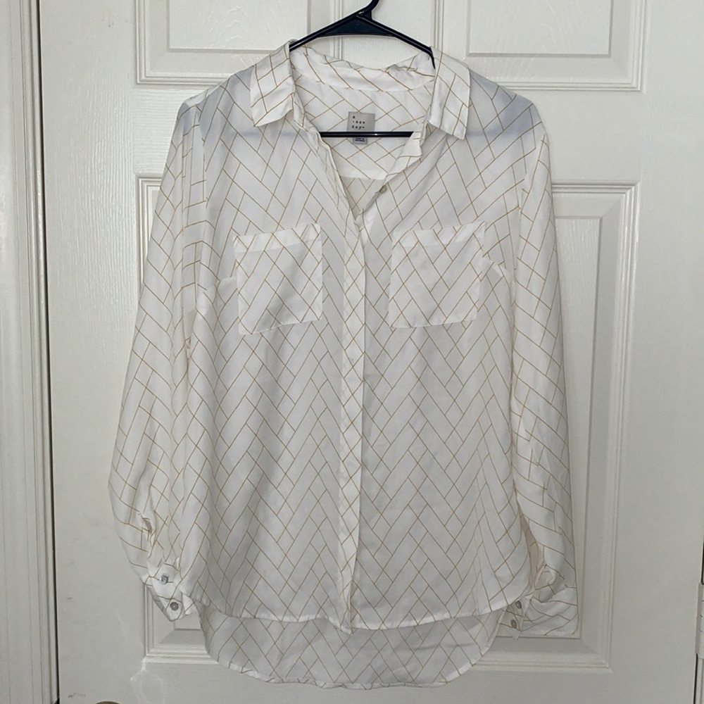 White/Gold Dress Shirt
